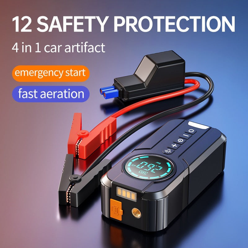 Car Emergency Jump Starter with Power Bank and Air Compressor