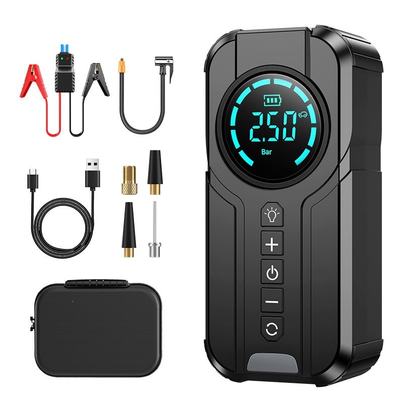Car Emergency Jump Starter with Power Bank and Air Compressor