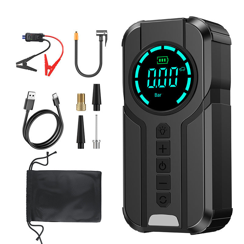 Car Emergency Jump Starter with Power Bank and Air Compressor